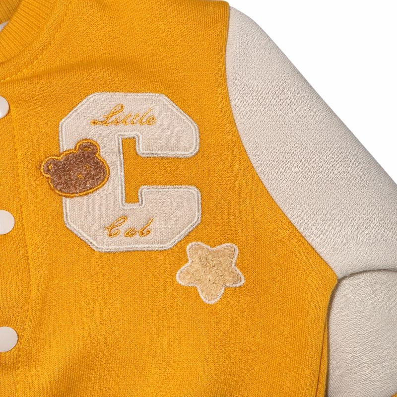 Mustard Fleece Set for Boys – 2 Pieces