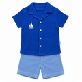 Boys Sailboat Embroidered Set 2-Pieces