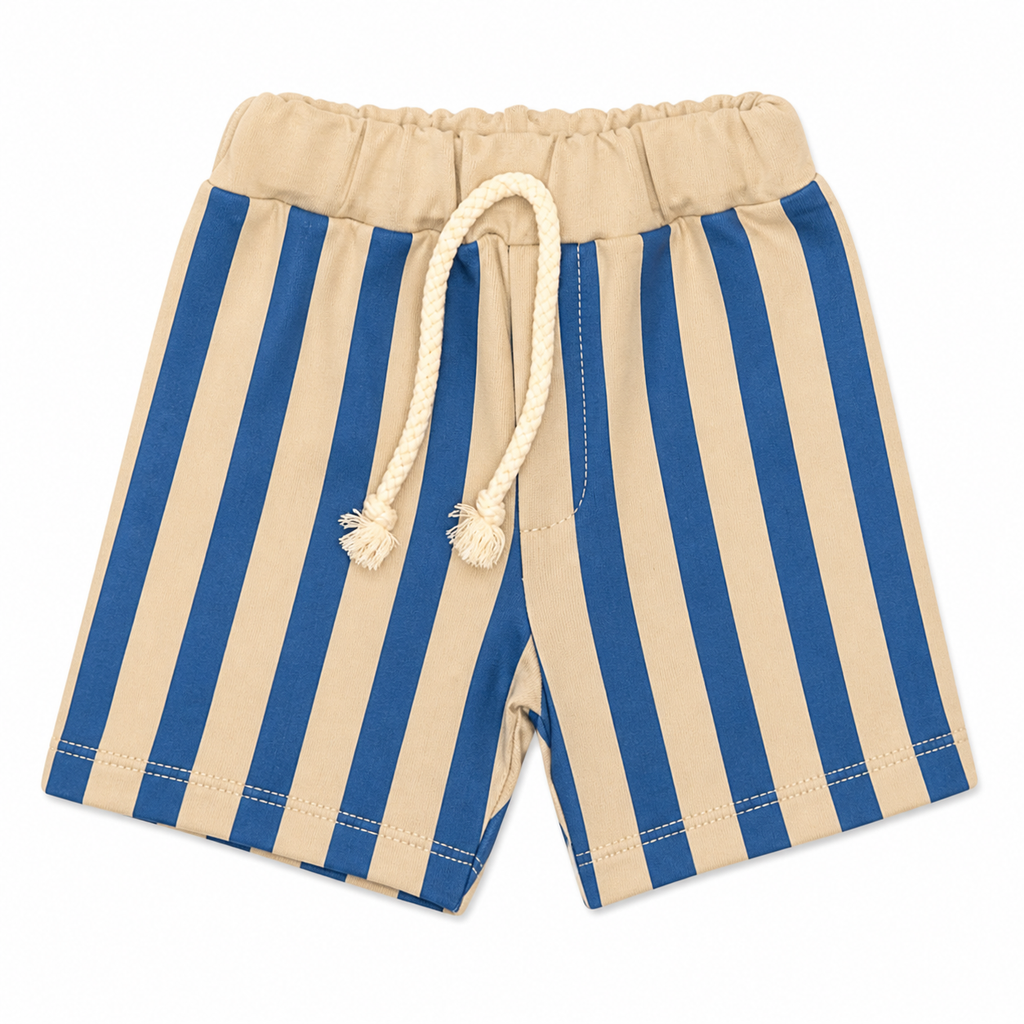 Graphic T-Shirt and Striped Shorts Set 2-Pieces