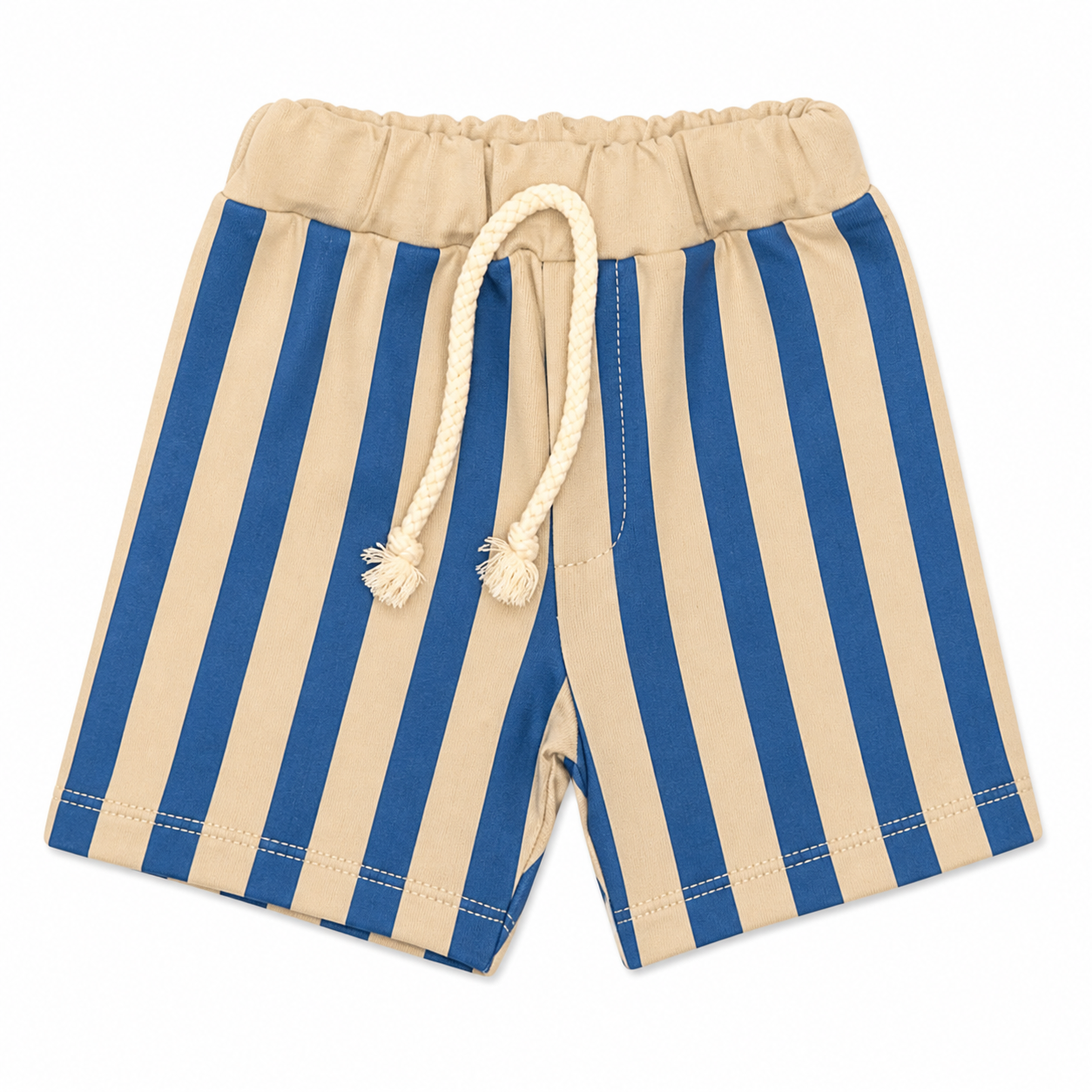 Graphic T-Shirt and Striped Shorts Set 2-Pieces