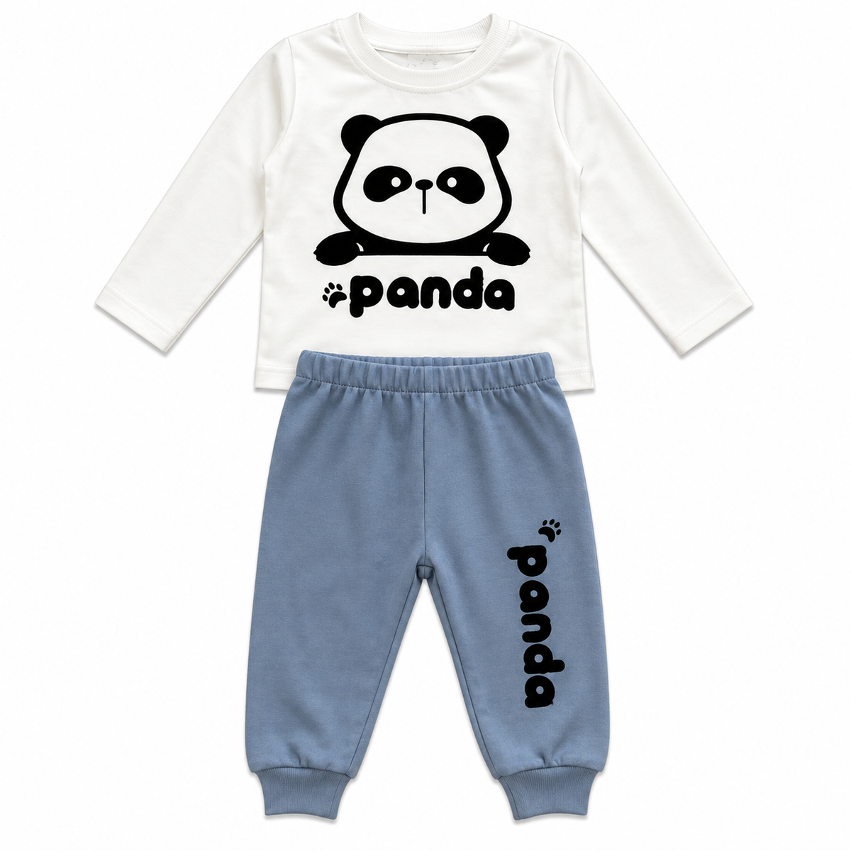 Baby Blue Panda 3-Piece Tracksuit Set