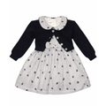 Navy & White Marcelise Dress & Bolero Set