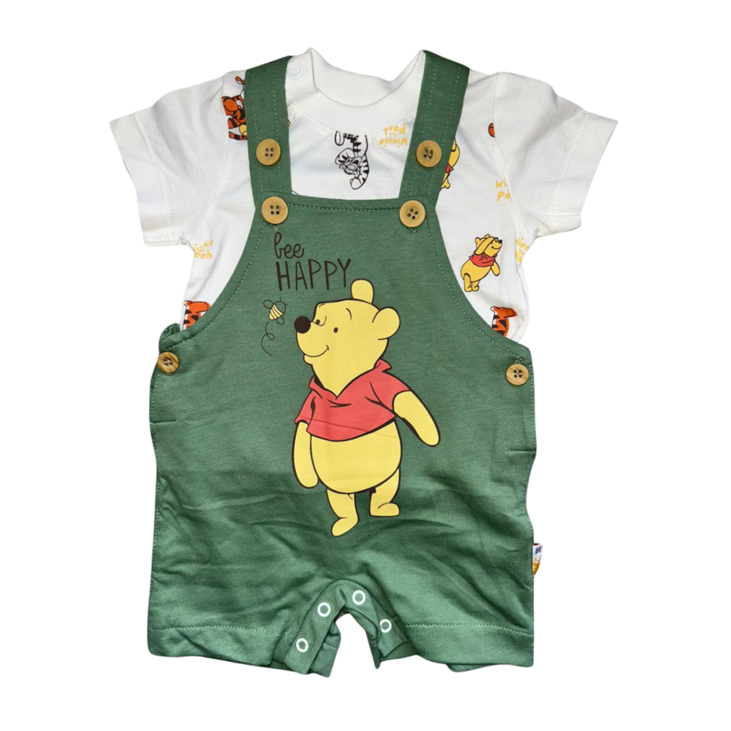 Boys Set 2 Pieces Cotton T-Shirt & Winnie the Pooh Overall