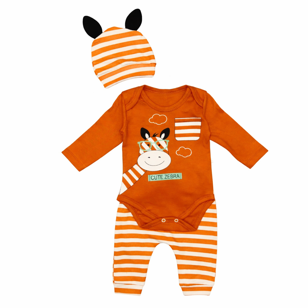 Boys Brown Cotton Spring Set