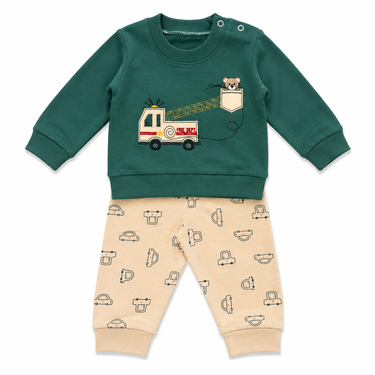 Boys Fire Truck 2-Piece Jogger Set