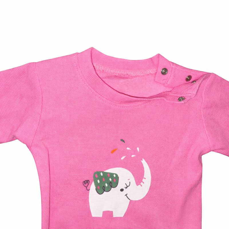 Girls Pink & White Elephant Set – 3 Piece