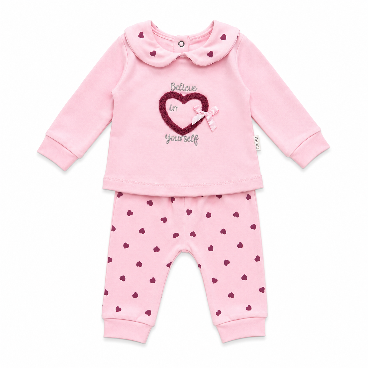 Girls Heart Print 2-Piece Set