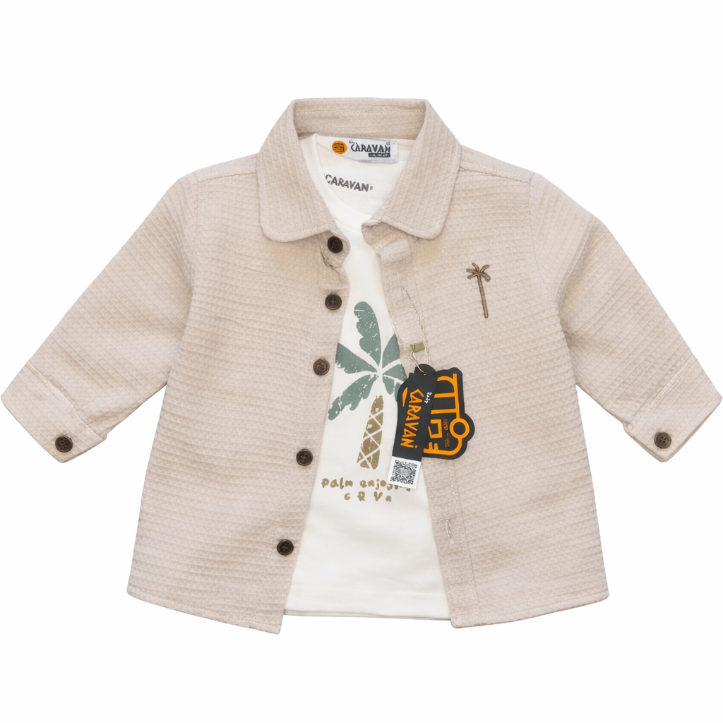 Boys 3-Piece Set Jogger Pants with Cotton T-Shirt & Chemise