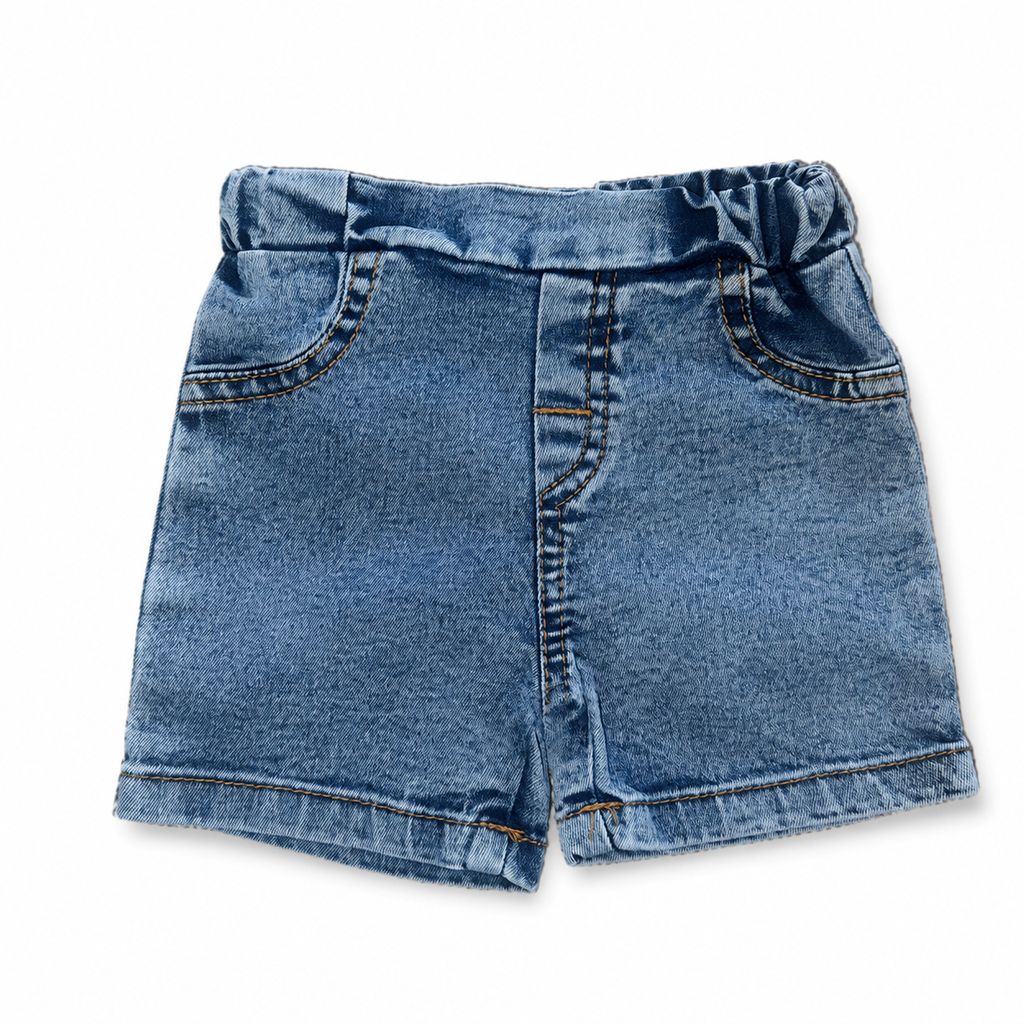 Boys Summer Vibes Polo and Denim Shorts Set - 2 Pieces