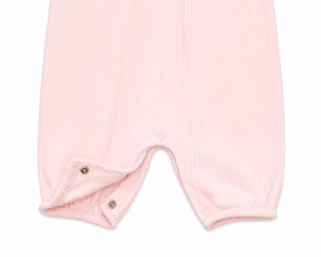 Girls Pink Cotton Jumpsuit