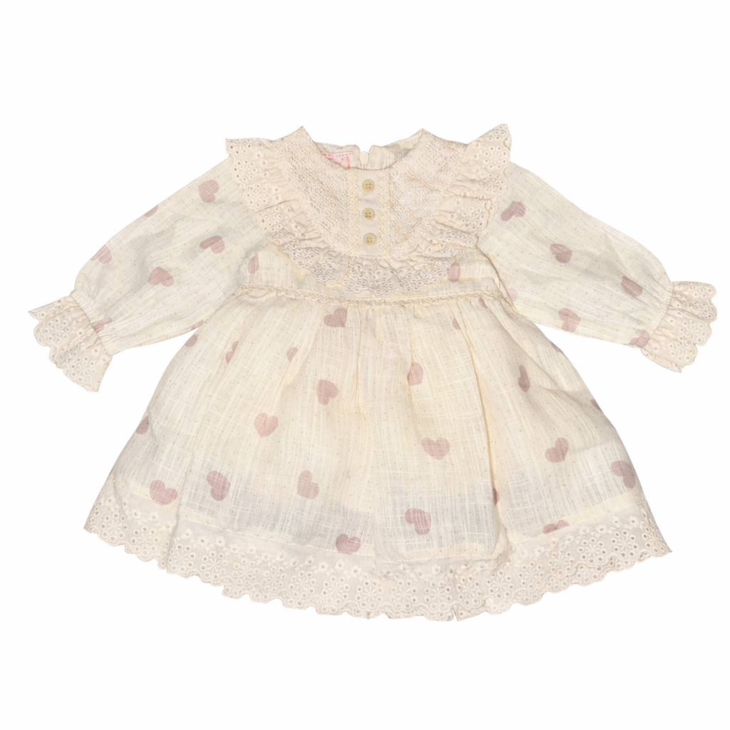 Beige Linen Heart Dress