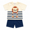 Boys Lion Print Cotton Set 2-Pieces