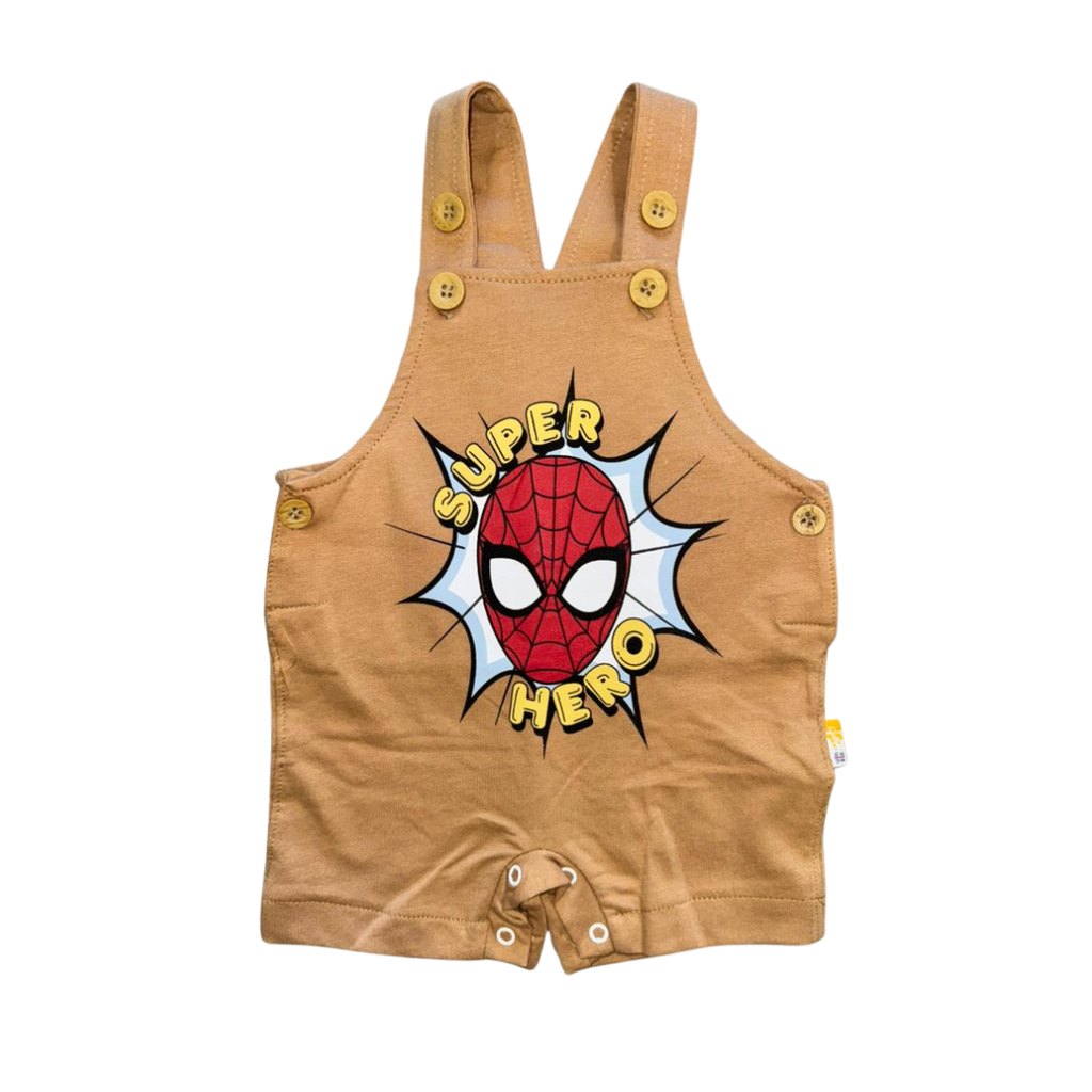 Boys Spider-Man Overall with White T-Shirt Set - 2 Pieces