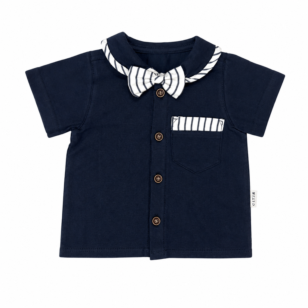 Marine Boys 2 Pieces Papillon Linen Set