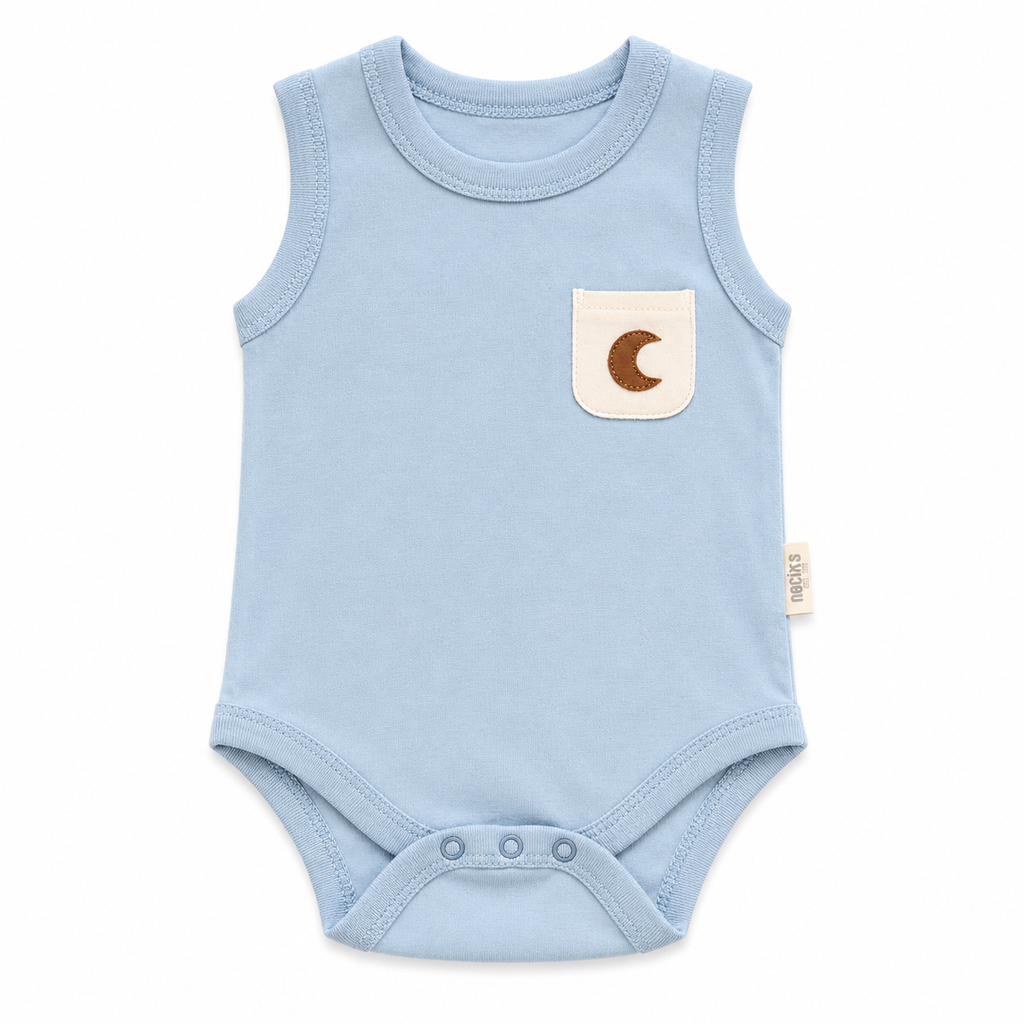 Boys Moon Cotton Bodysuit Set – 3 Pieces