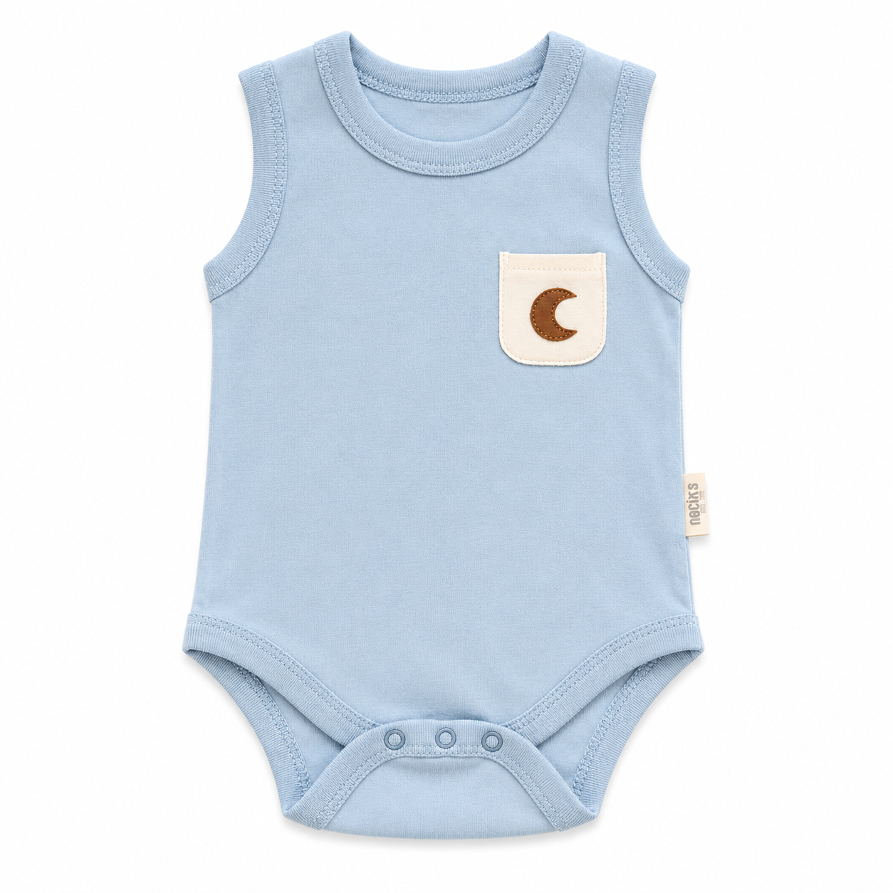 Boys Moon Cotton Bodysuit Set – 3 Pieces