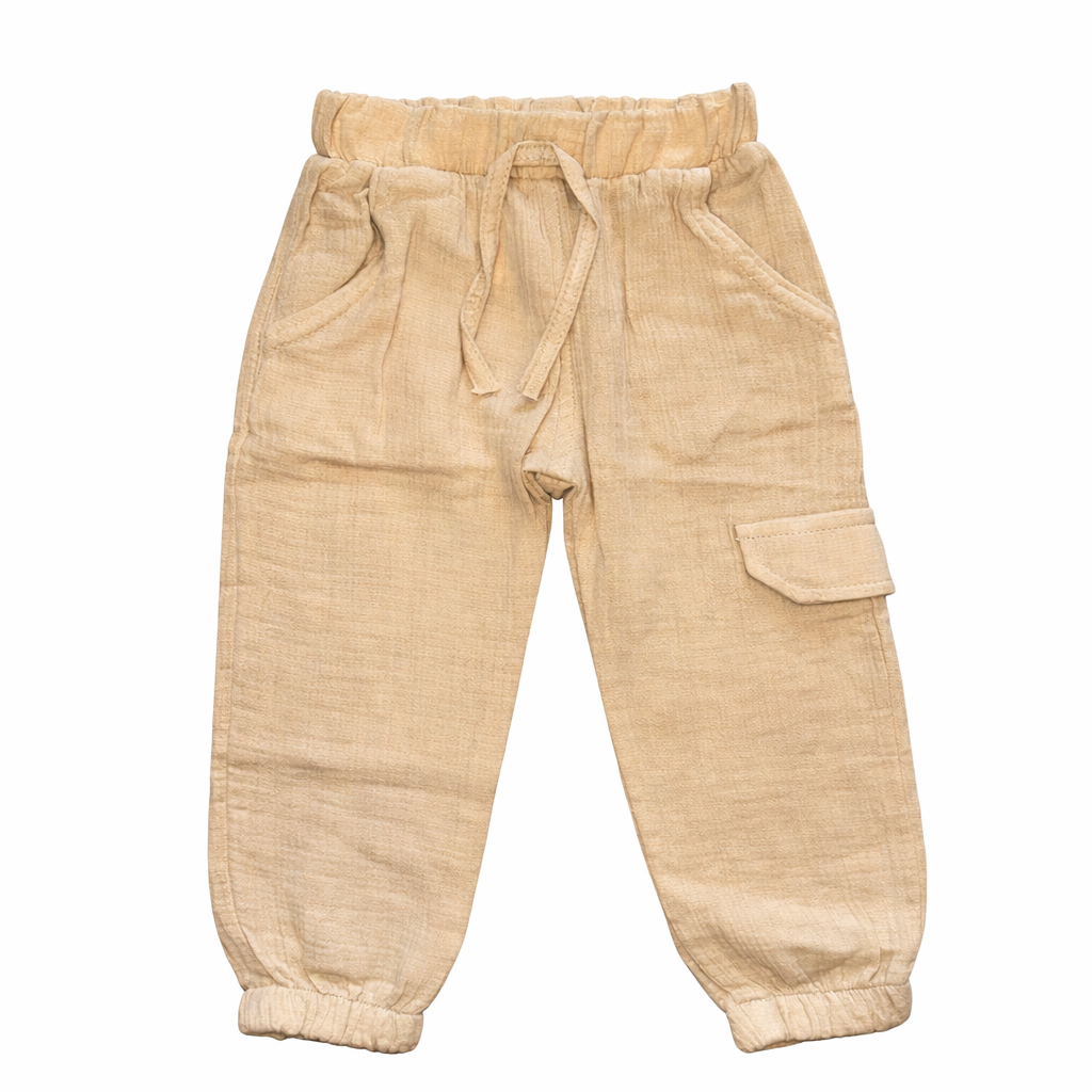 Boys 3-Piece Beige Linen Set