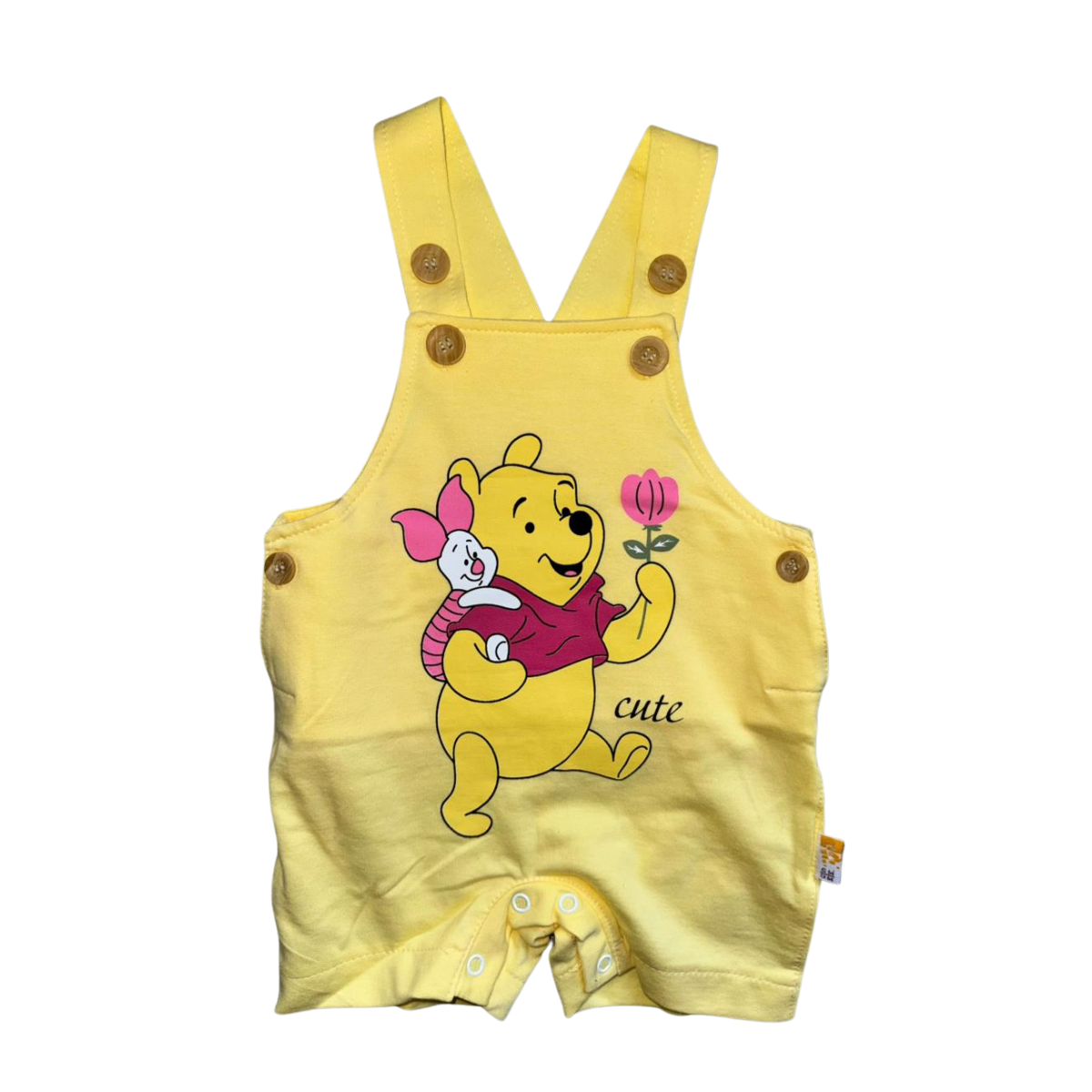 Girls Set 2 Pieces Cotton T-Shirt & Winnie the Pooh Overall