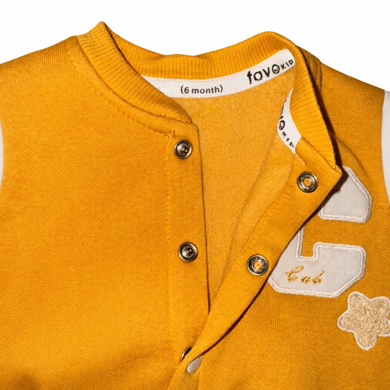Mustard Fleece Set for Boys – 2 Pieces