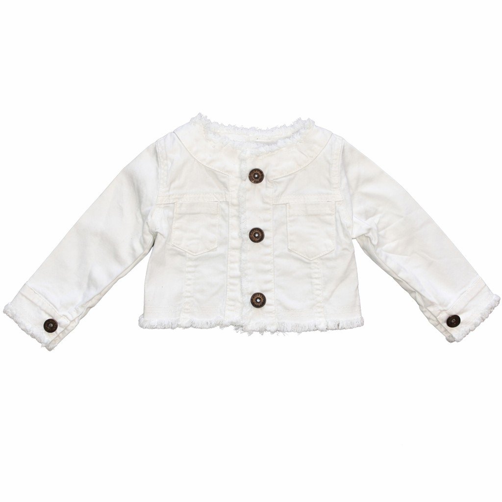 Girls 2-Piece Dress Set with White Bolero Jacket
