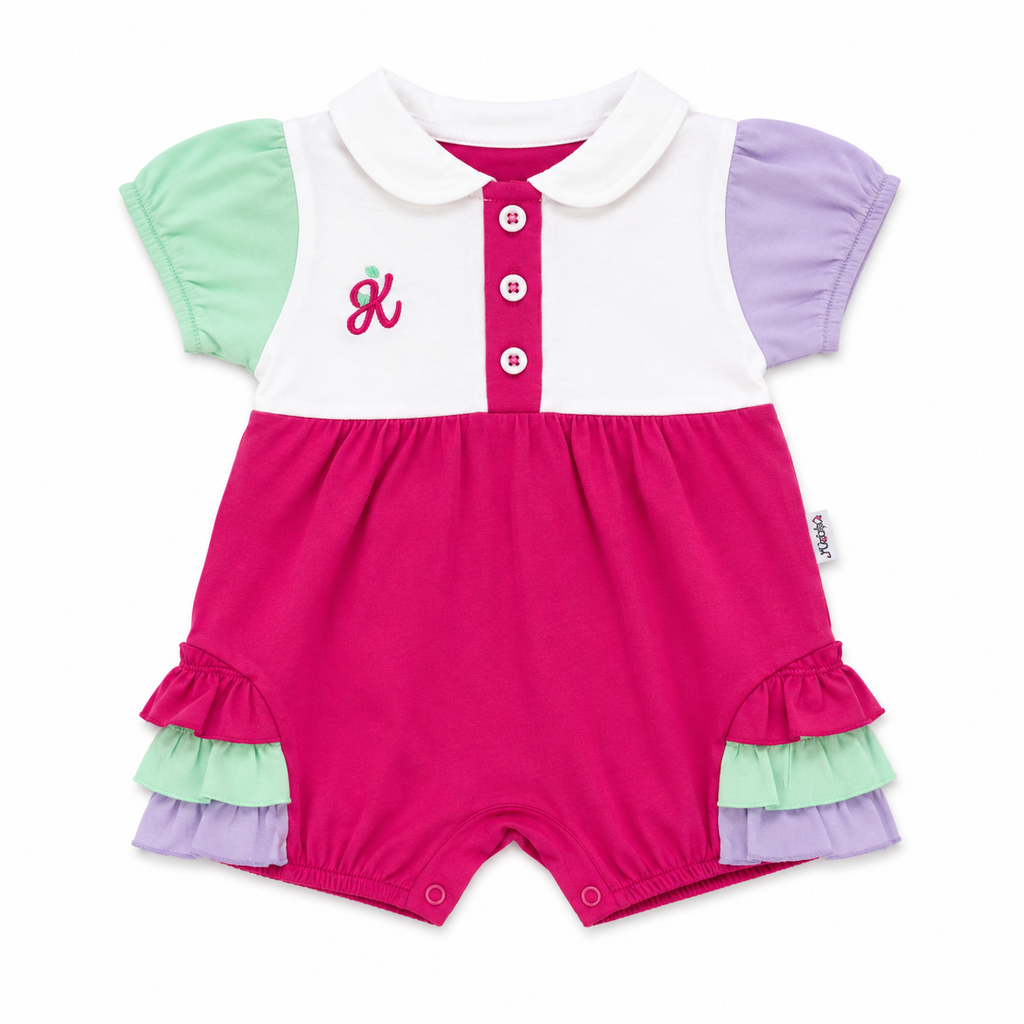 Girls Colorful Cotton Jumpsuit
