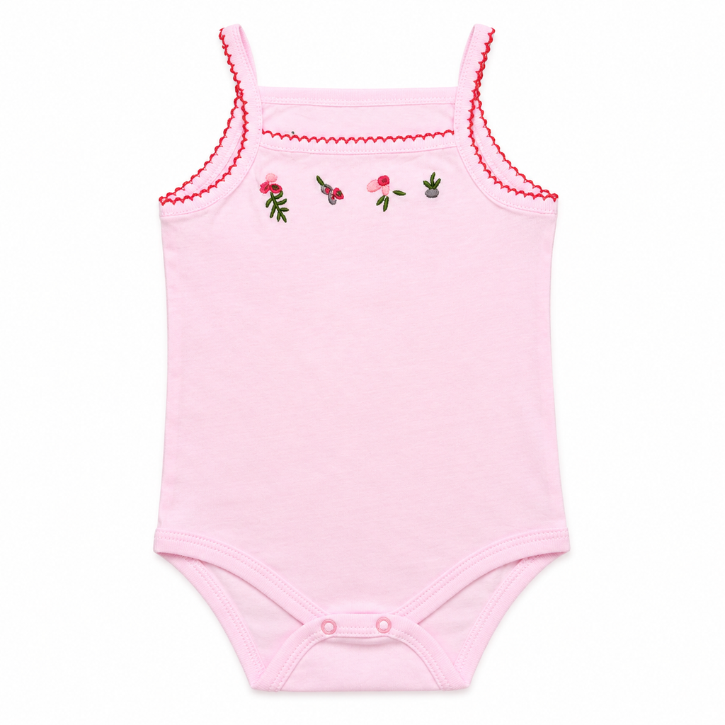 Girls Cotton Bodysuit Set – 3 Pieces