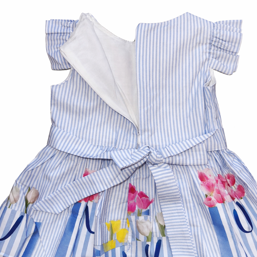 Girls 2-Piece Dress Set with White Bolero Jacket