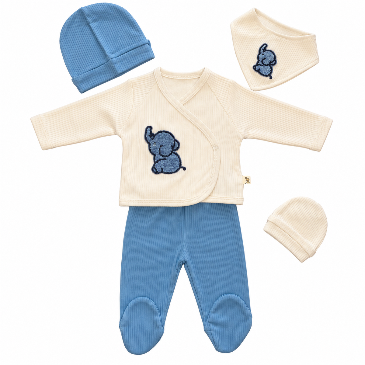 Baby Blue Elephant 5-Piece Newborn Set