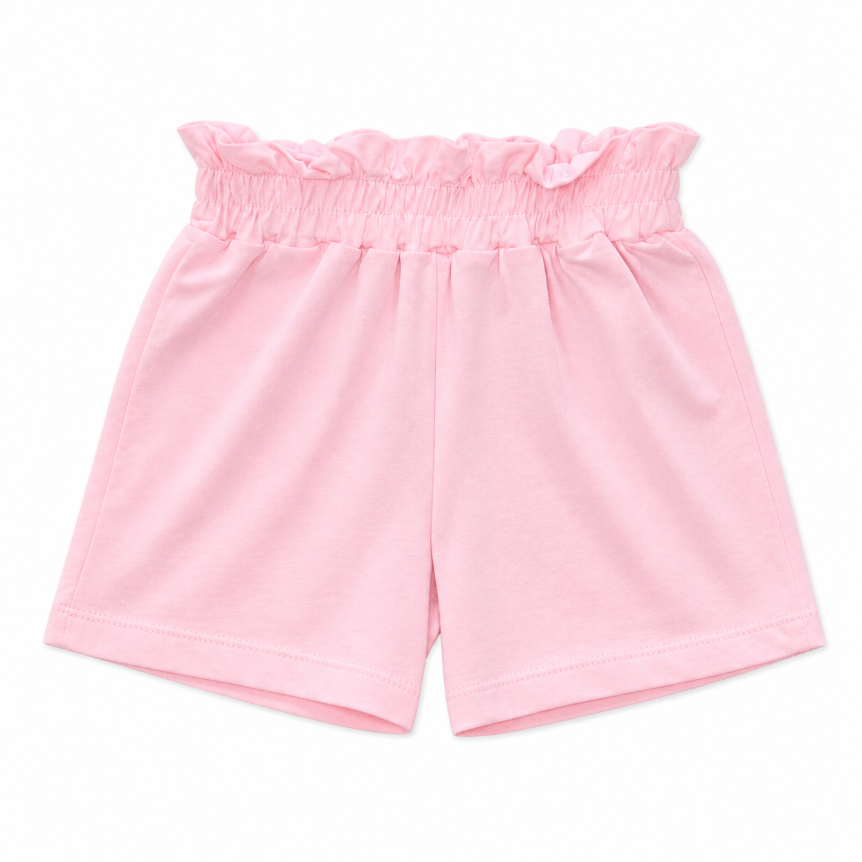 Pink Shorts and White Graphic Blouse Set 2-Pieces