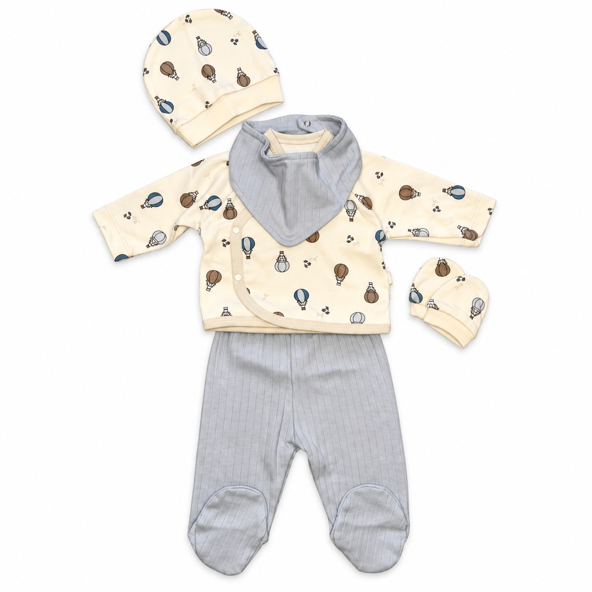 Baby Boys Hot Air Balloon 5-Piece Cotton Set