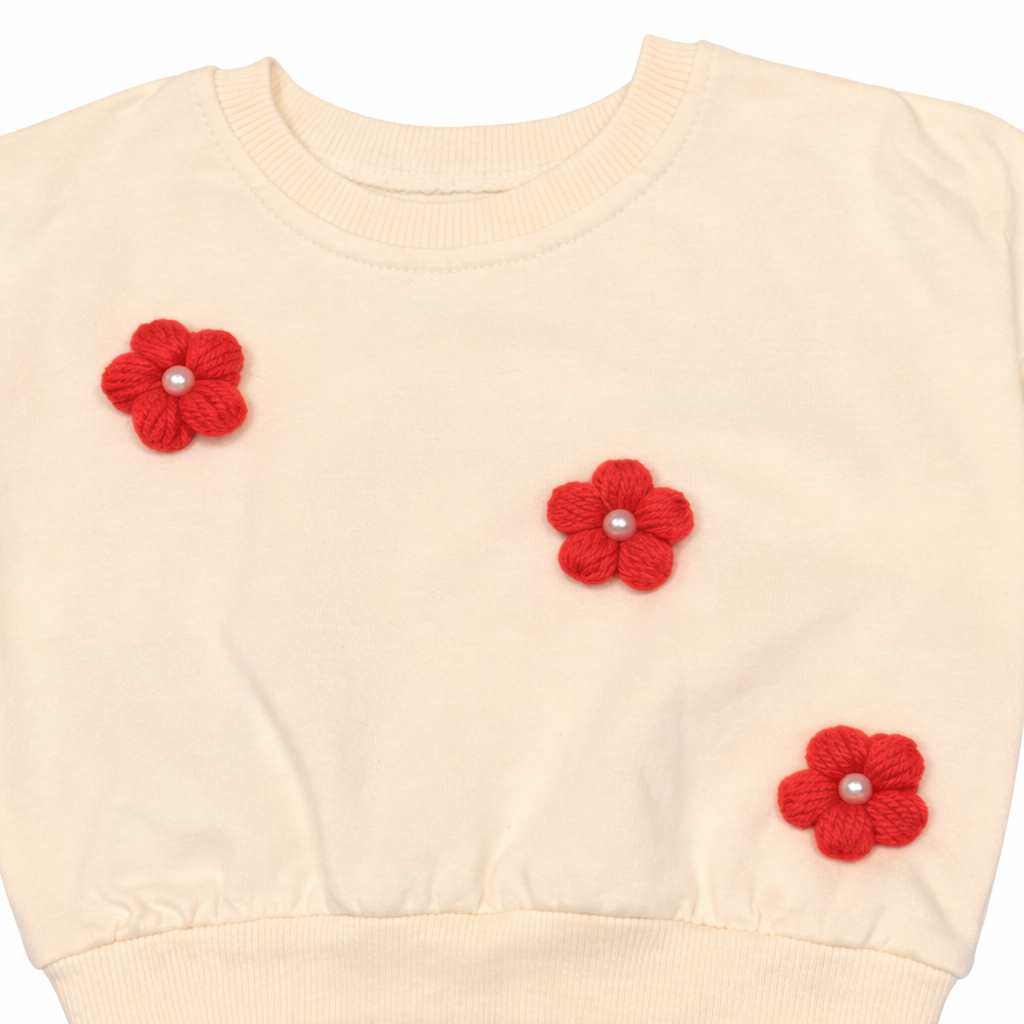 Girls Fuchsia & Cream Cotton Spring Set