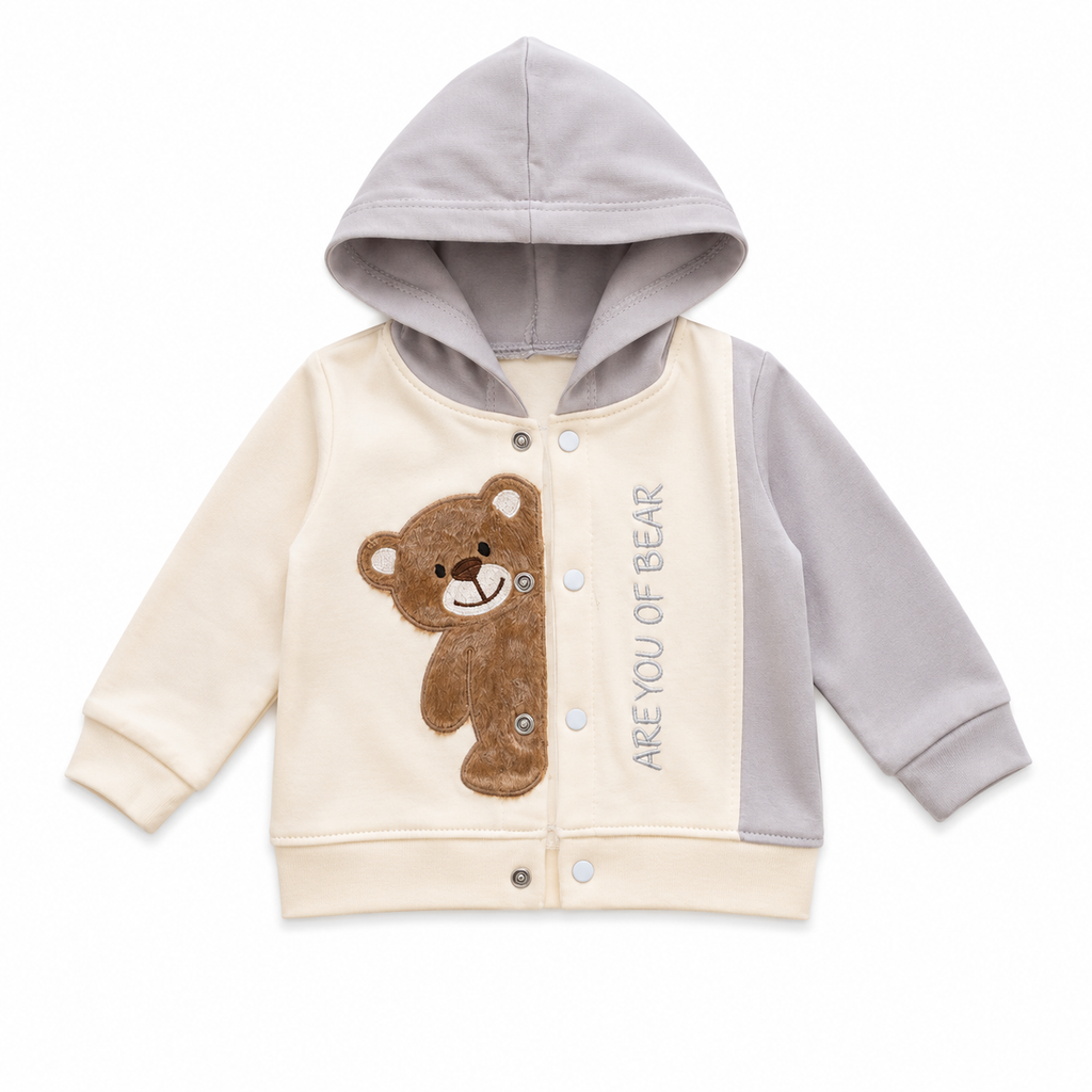 Boys Teddy Bear 3-Piece Hooded Set