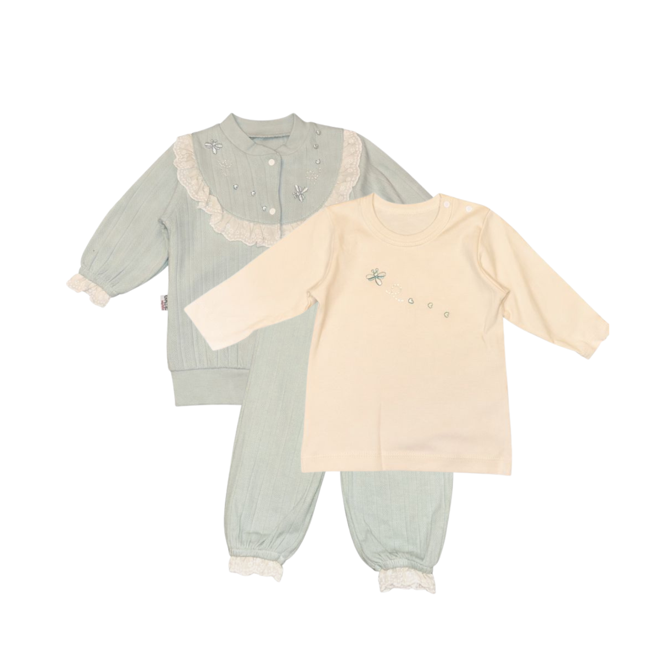 Girls’ Elegant Cotton Set – 3 Pieces