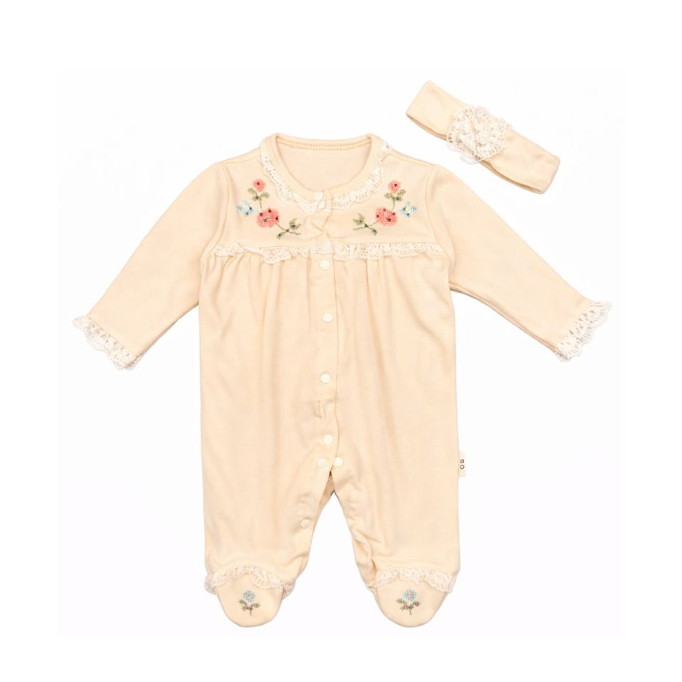 Newborn Baby Girl Jumpsuit Set – 2 Pieces