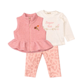 Leopard Print Soft Wool Girls set – 3 pcs
