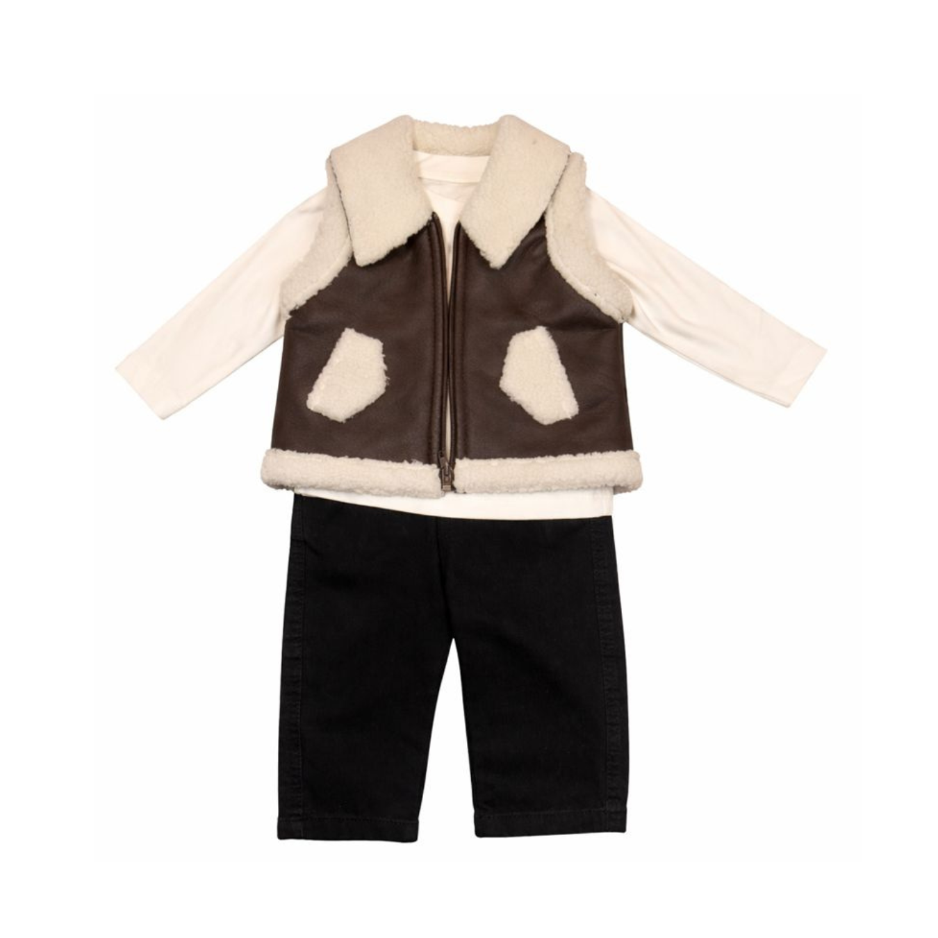 Wool Gilet & Jeans Boys set – 3 pcs