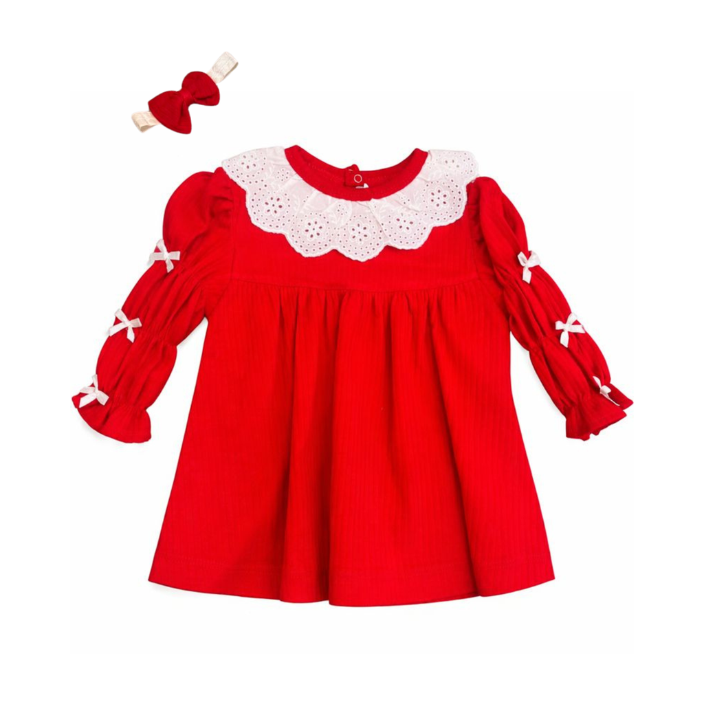 Girls Cotton Dress Set – 2 Pieces