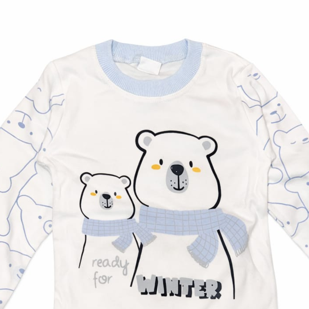 Baby Boy Teddy Bear Cotton Pajamas