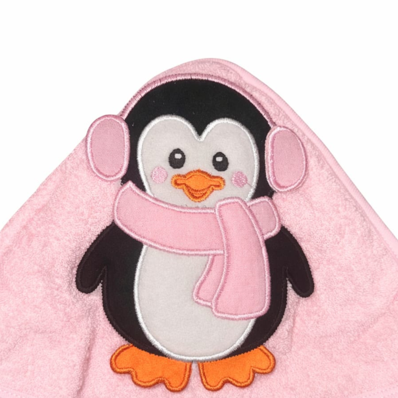 Baby Girl Bath Towel with Loofah