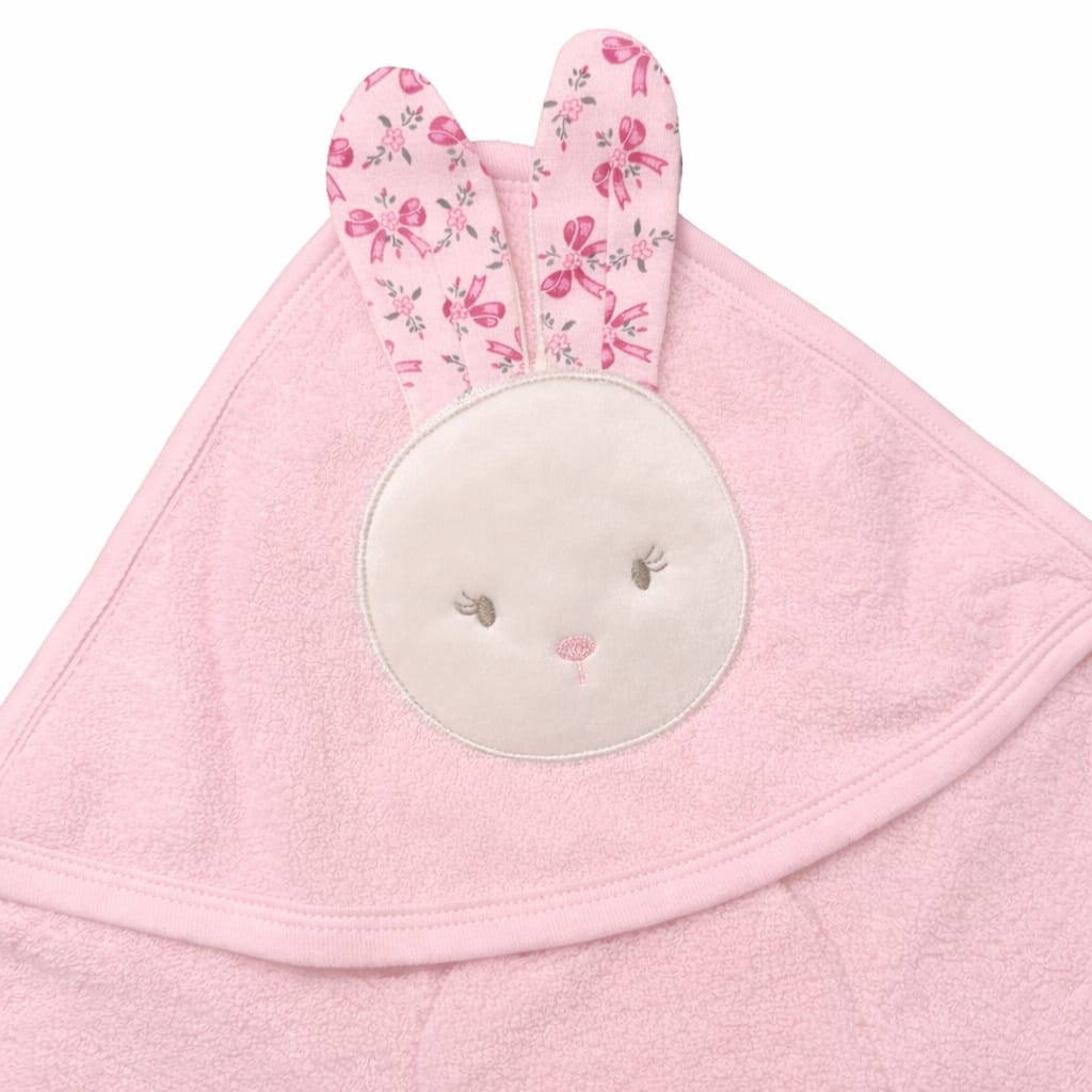 Baby Girl Bath Towel with Loofah