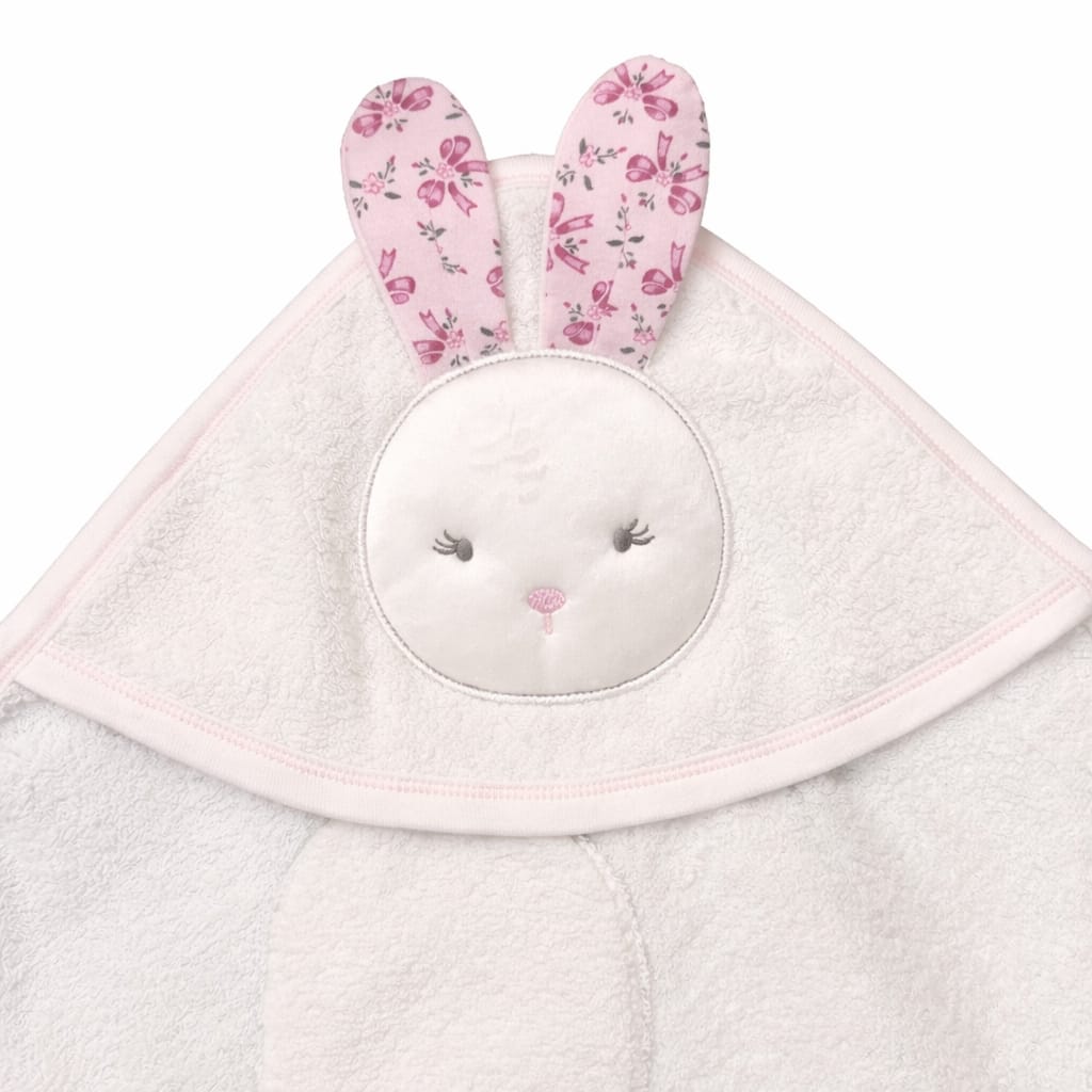 Baby Girl Bath Towel with Loofah