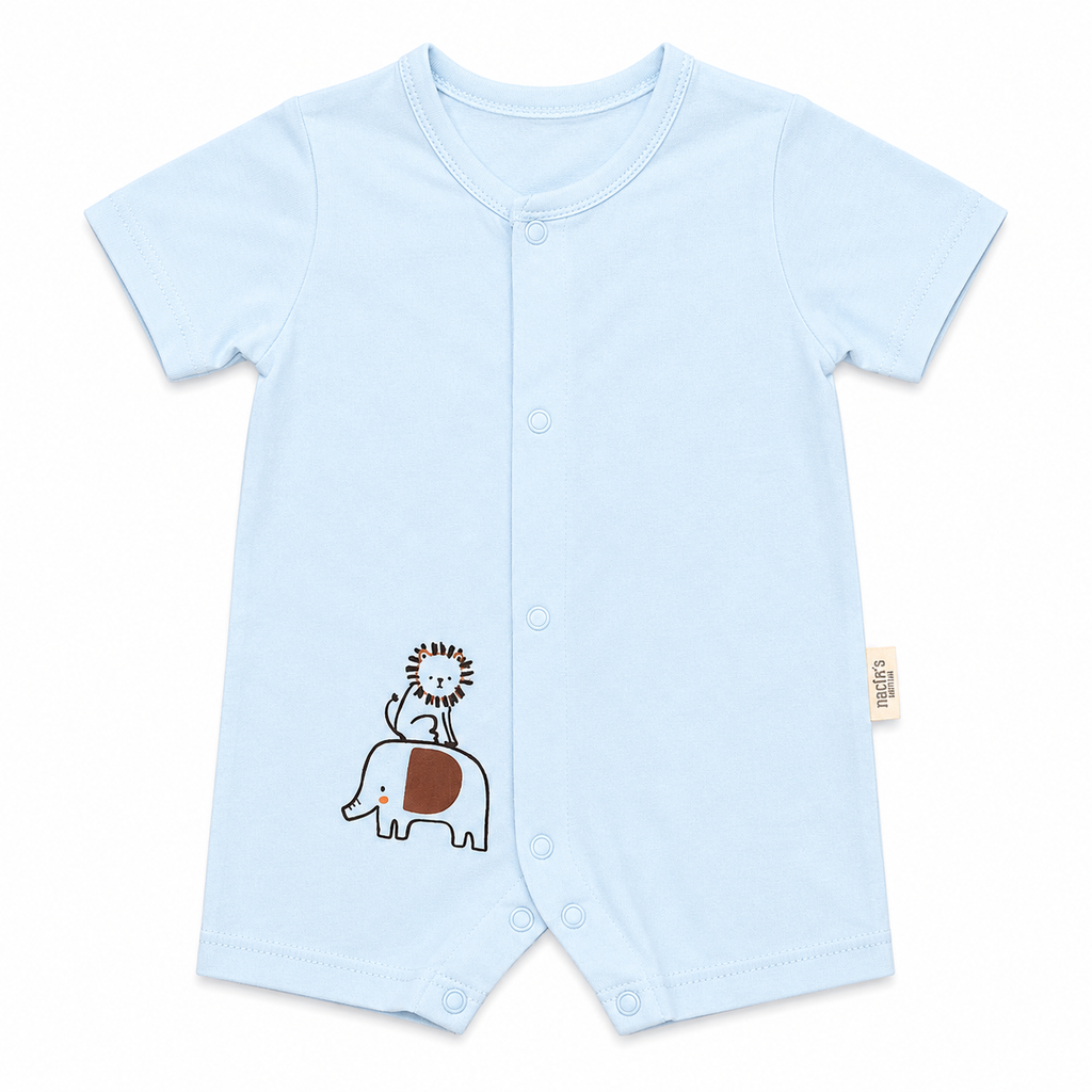 Boys Jungle Cotton Romper Set – 3 Pieces