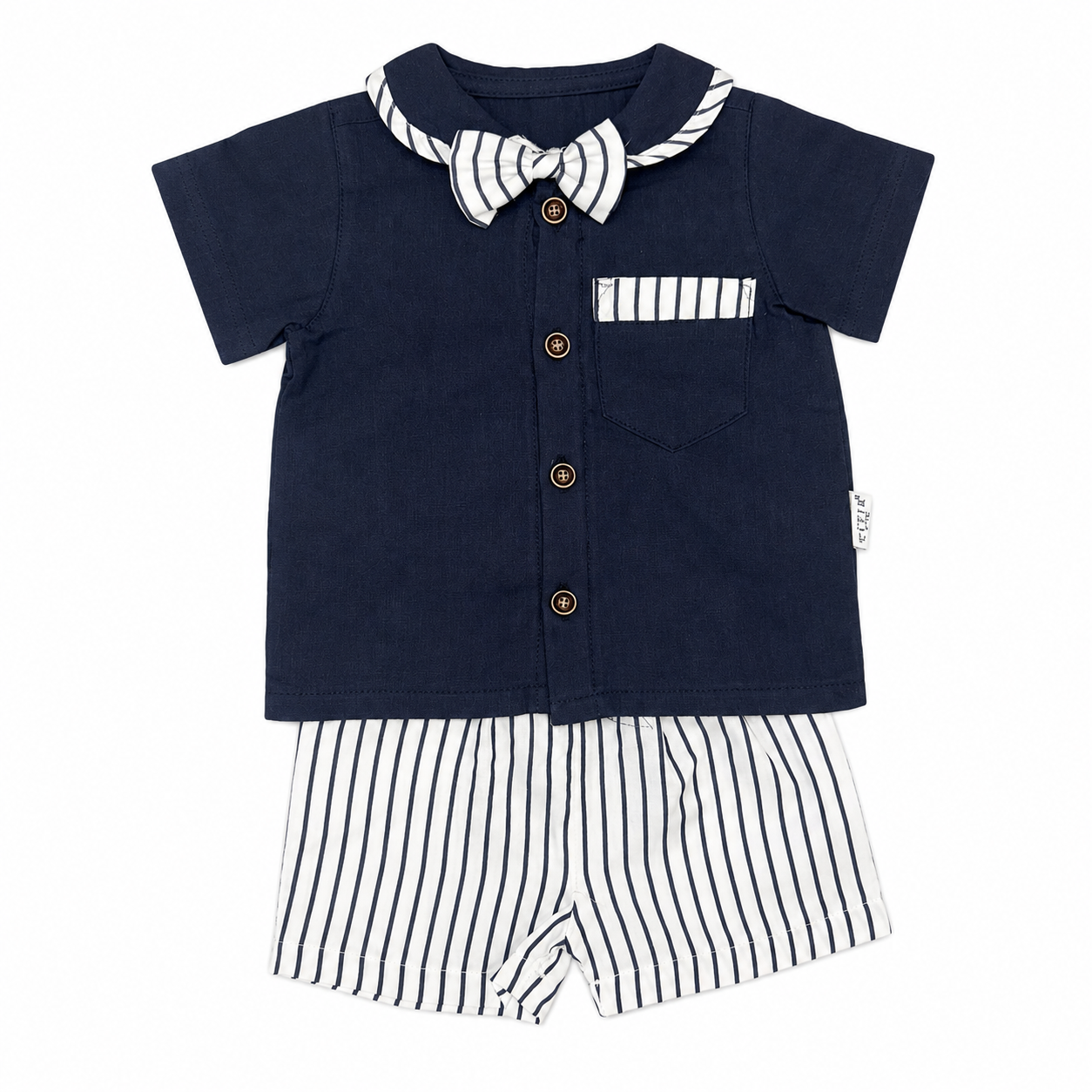 Marine Boys 2 Pieces Papillon Linen Set