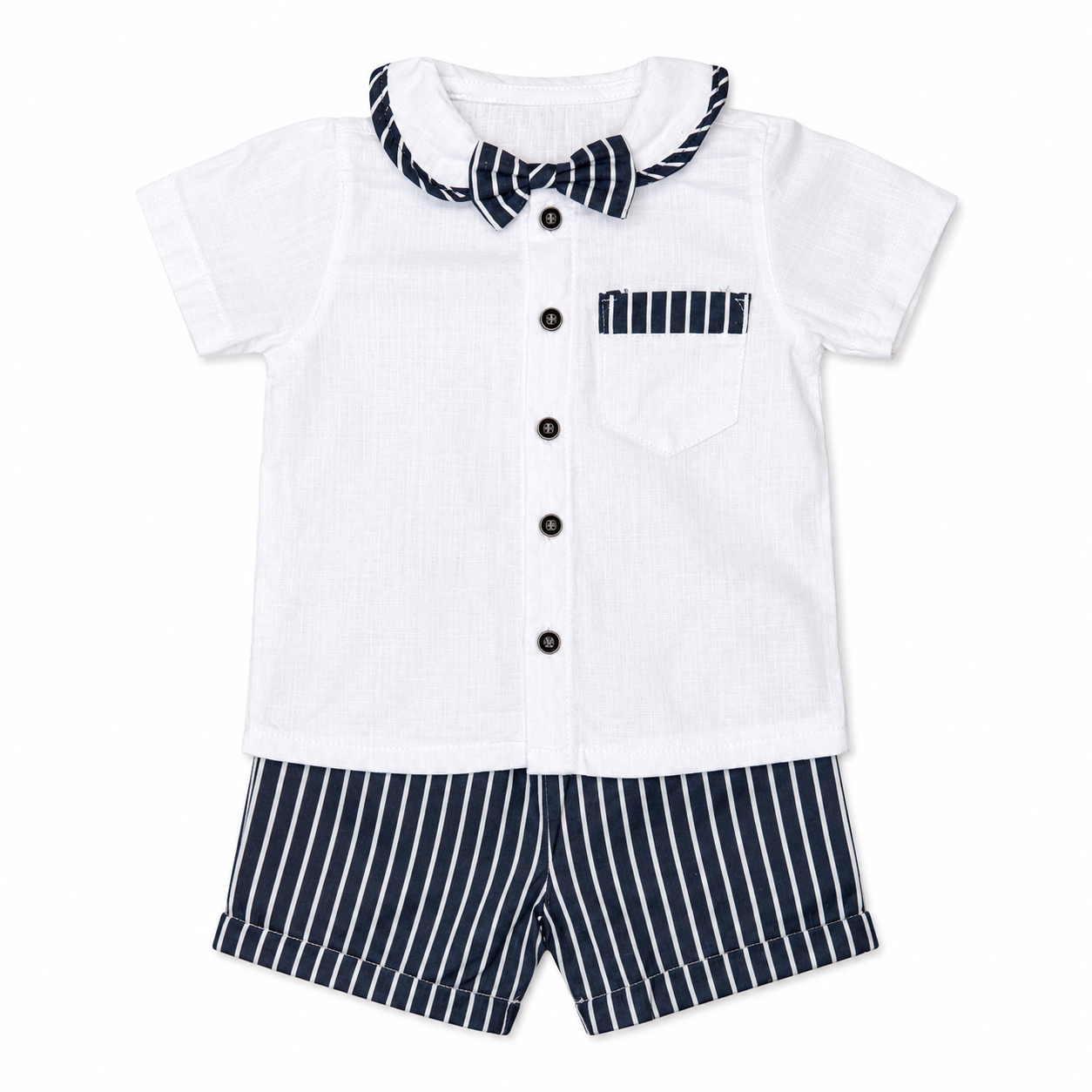Marine Boys 2 Pieces Papillon Linen Set