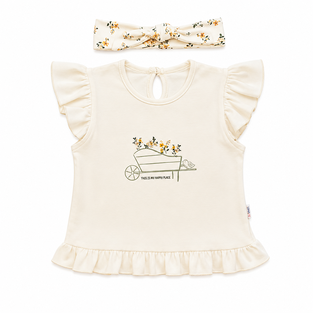 Girls Floral Cotton Set – 3 Pieces