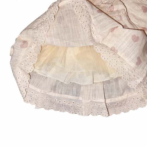 Beige Linen Heart Dress