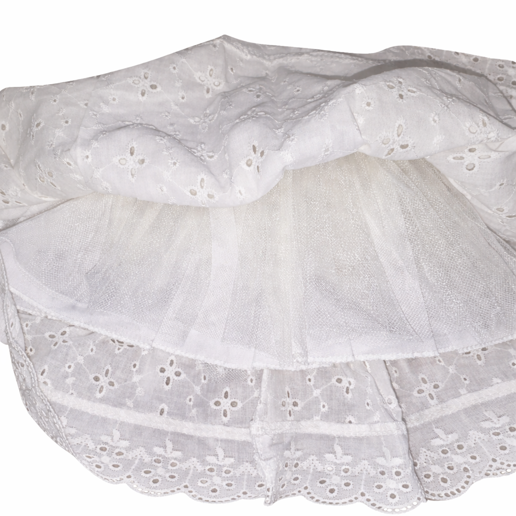Girls White Dress with Bandana