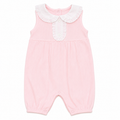 Girls Pink Cotton Jumpsuit