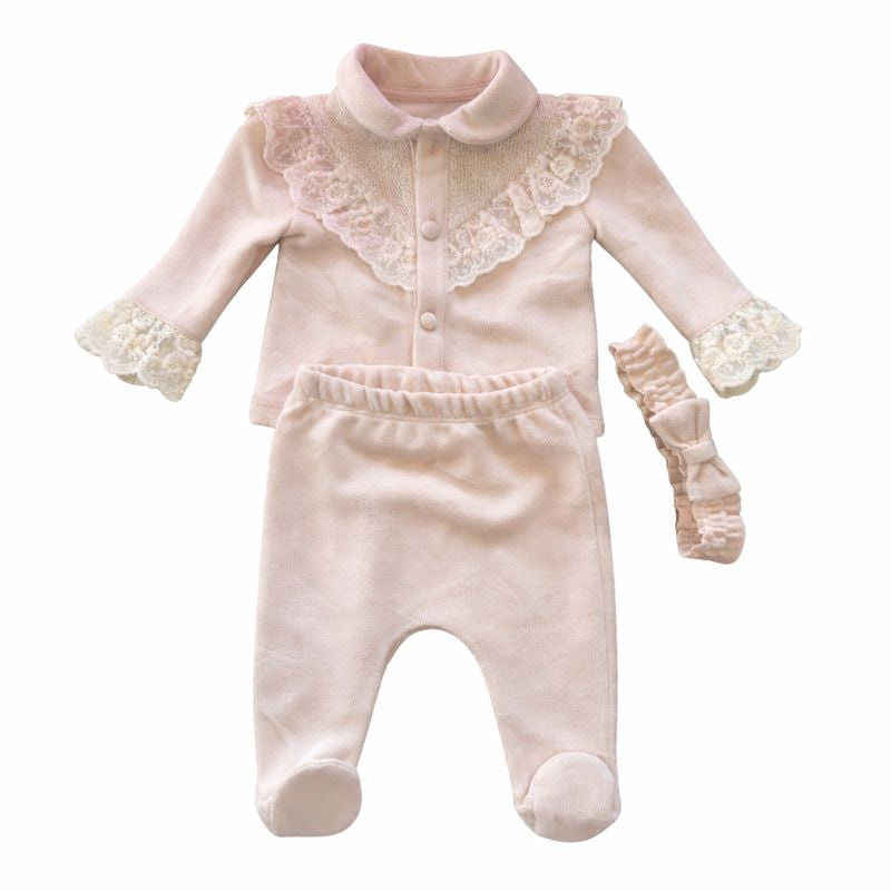 Newborn Girls Soft Wool Set – 2 pieces