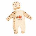 Girls Cream Cotton Jumpsuit Set